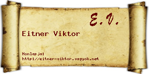 Eitner Viktor névjegykártya